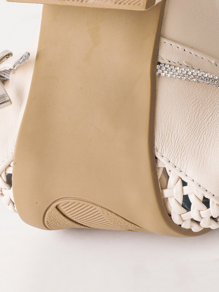 Women Summer Casual Genuine Leather Weave Sandals