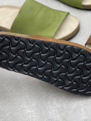 Women Vintage Summer Pure Color Leather Slippers