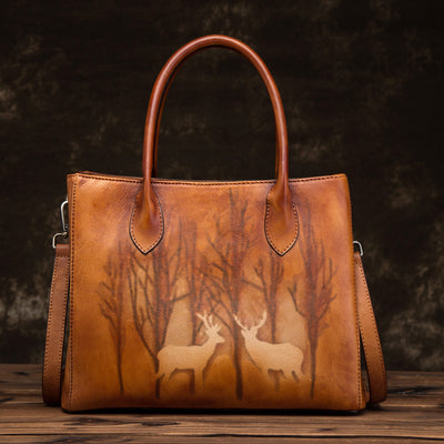 Vintage Leather Crossbody Shoulder Bag
