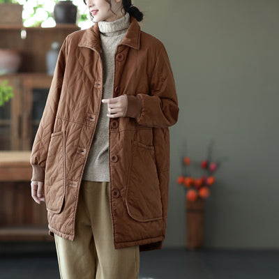 Women's Winter Retro Thick Padded Coat