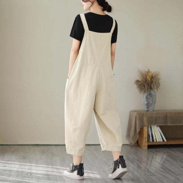 Summer Retro Loose Casual Denim Overalls