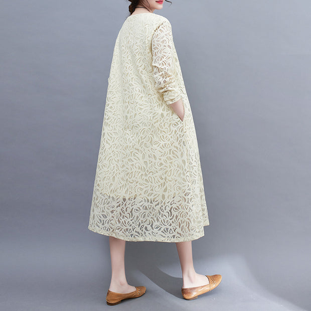 Spring Round Leader Lace Dress