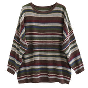 Women's Autumn Striped Cotton Knitted Top