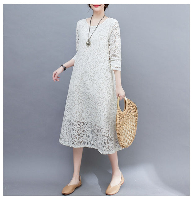 Spring Round Leader Lace Dress