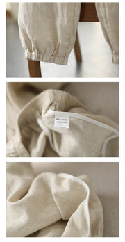 Spring Linen Loose Solid Color Bloomers