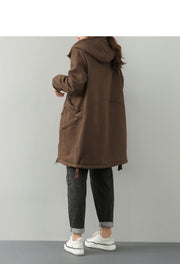 Winter Hooded Warm Mid-length Coat