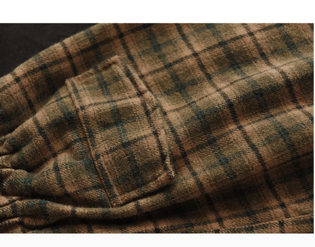 Women's Autumn Woolen Plaid Pants