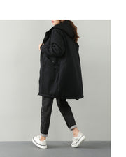 Winter Hooded Warm Mid-length Coat