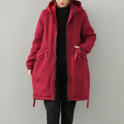 Winter Hooded Warm Mid-length Coat