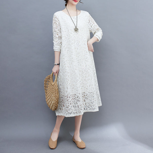 Spring Round Leader Lace Dress