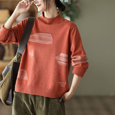 Women's Autumn Half Turtleneck Sweater