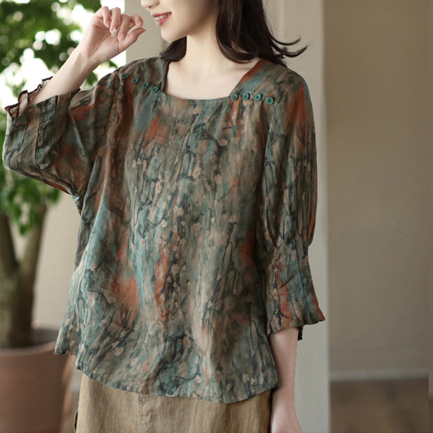 Vintage 100's Fine Ramie Square Neck Shirt