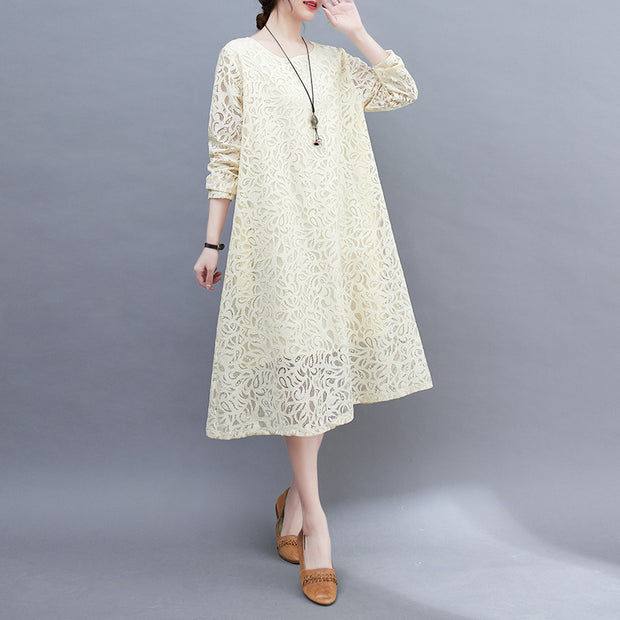 Spring Round Leader Lace Dress